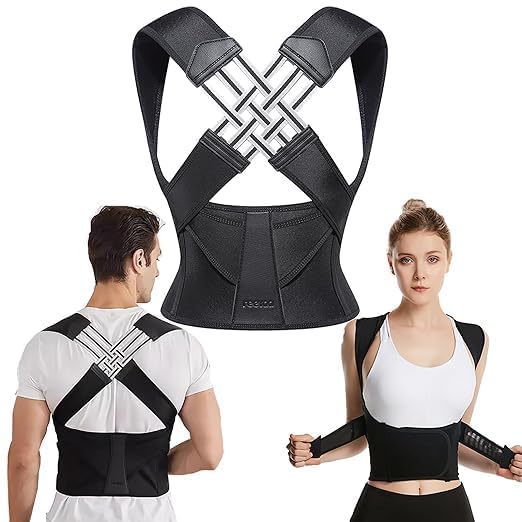Lovika Posture Corrector Free Size Designed to provide exceptional Back Straight And Shoulder Support Belt