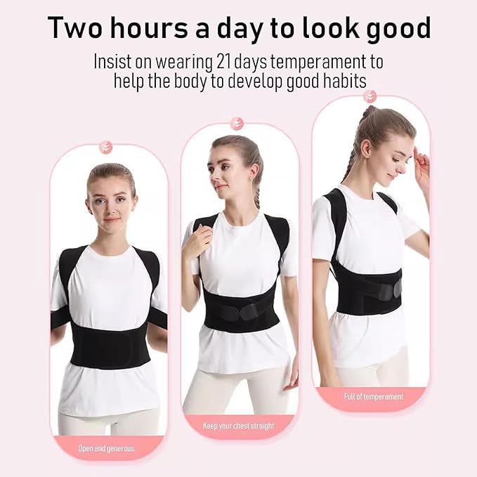 Lovika Posture Corrector Free Size Designed to provide exceptional Back Straight And Shoulder Support Belt